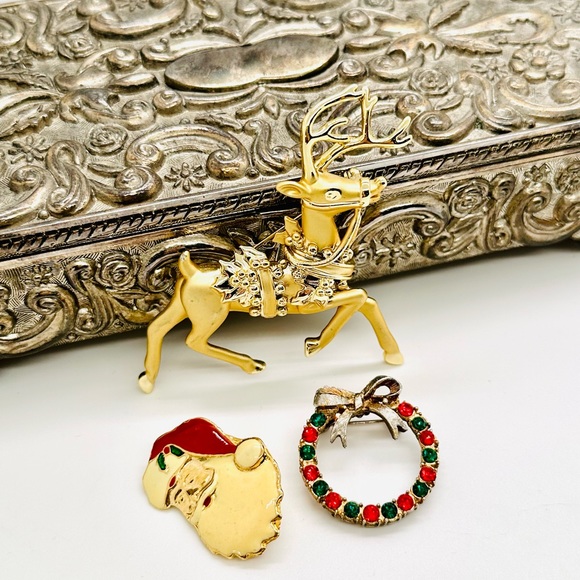 Vintage Christmas Brooch Jewelry lot - Picture 10 of 10